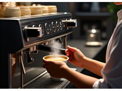 신선한 커피를 만드는 바리스타의 모습